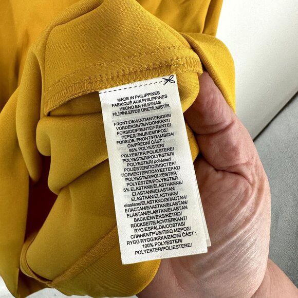 Lauren Ralph Lauren Yellow Dress Button Detail size 14 - Picture 4 of 6